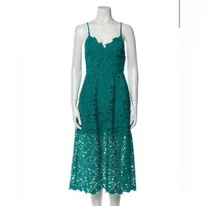 ASTR the label Green Crochet Midi Dress